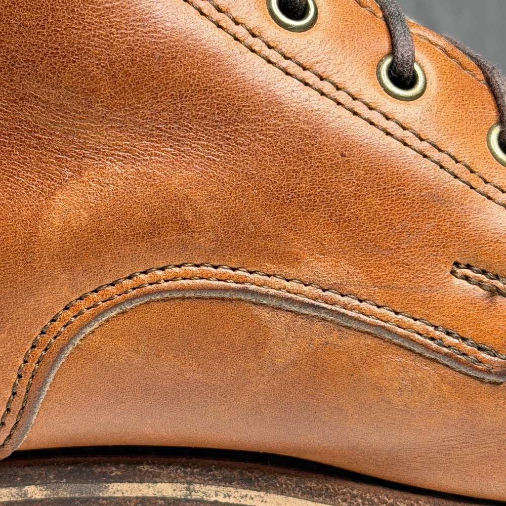 Men's Tan Leather Lace-Up Boots - Picture 11 of 13